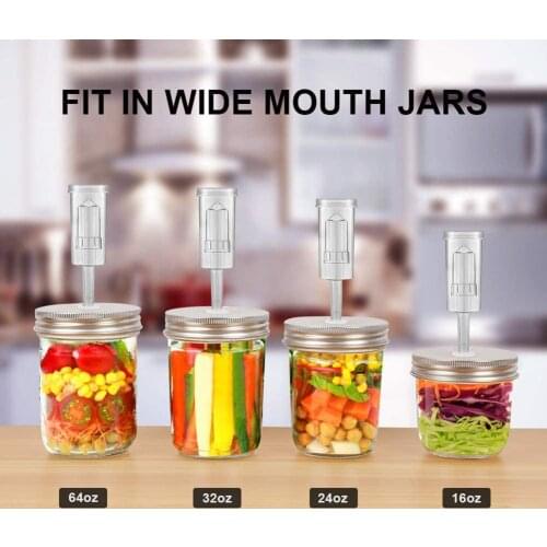 Wide Mouth Mason Jar Set wirh Fermentation Lid and Airlock Household Kitchen Supplies CLH@8