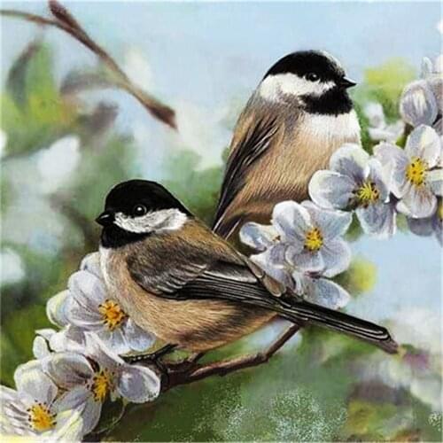 Birds And Flowers DIY Embroidery 11CT Cross Stitch Kits Craft Needlework Set Printed Canvas Cotton Thread Home Sale