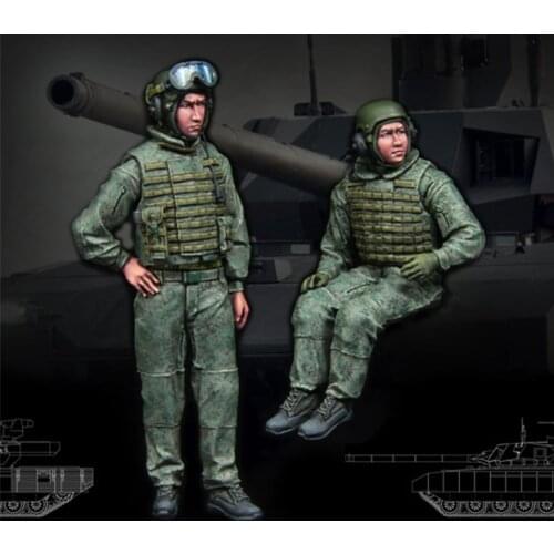 1/35 Resin Figure Model Kit Modern Russian Tankers Unassembled unpainted Top