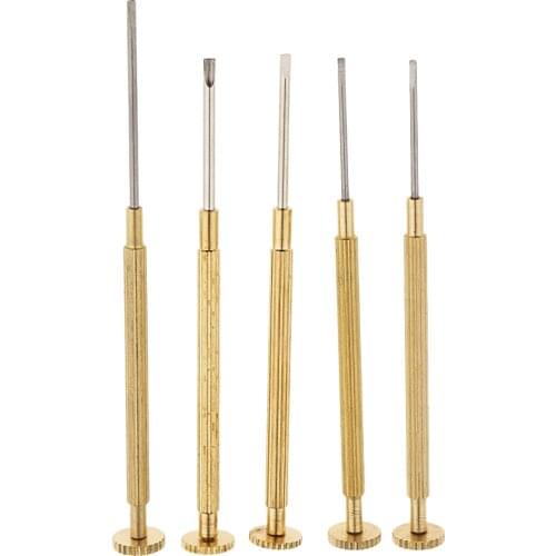 2021 NEW 5Pcs 0.8mm-1.6mm Watch Glasses Flat Blade Screwdriver Repair Tools Set