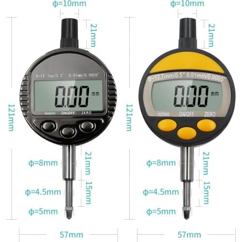 Industrial IP54 waterproof digital indicator 0-12.7mm 0.01mm 0.0005 "Electronic Micrometer Metric Inch Dial Indicator Gauge