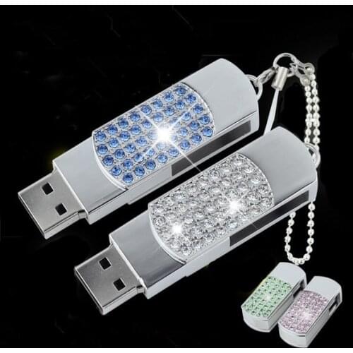 Real Capacity USB Stick Crystal USB Flash Drive 3.0 Jewelry Pendrive 64GB/8GB/16GB/32GB Girl Gift Flash Card 1TB 2TB Pen Drive