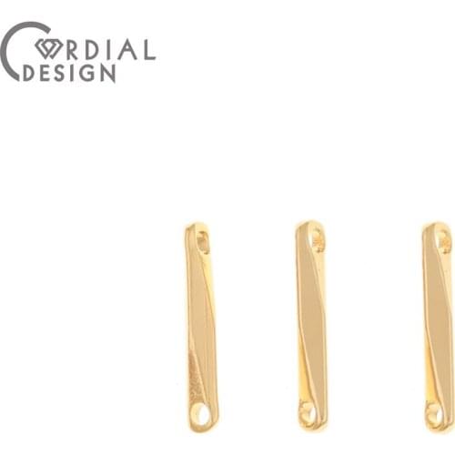 Cordial Design 100Pcs 3*15MM Jewelry Accessories/Hand Made/Connectors/Genuine Gold Plating/DIY/Jewelry Findings & Components