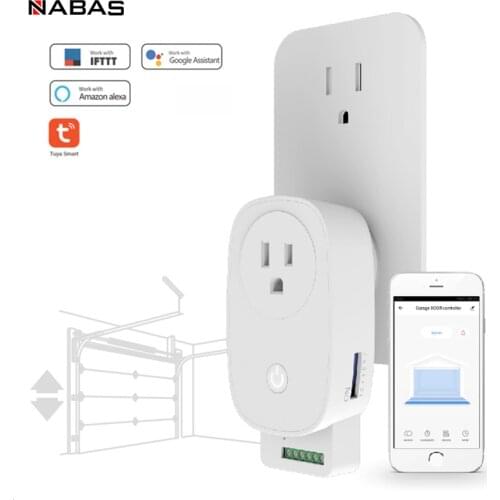 NABAS Tuya WiFi Switch Smart Garage Door Opener Controller With Alexa Google IFTTT SmartLife/Tuya APP Control