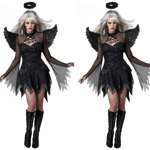 Halloween Scary Costumes Female Cosplay Costumes Demon Dress costume Chiristmas Night Angel Sexy Jumpsuit Movie Playing Clothes