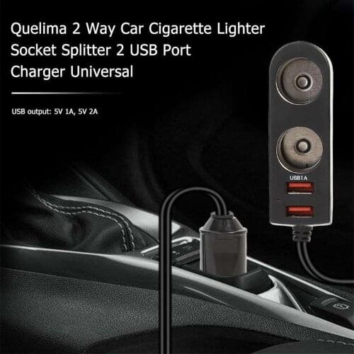 Universal Dual USB 5V/2A Car Charger 2 Port Adapter DC12-24V Cigarette Lighter Splitter For Car Truck RV Van GPS DVR Smartphone