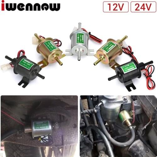 High Quality Copper Low Pressure Universal Diesel Petrol Gasoline Electric Fuel Pump HEP-02A 12V 24V For Car Motorcycle ATV