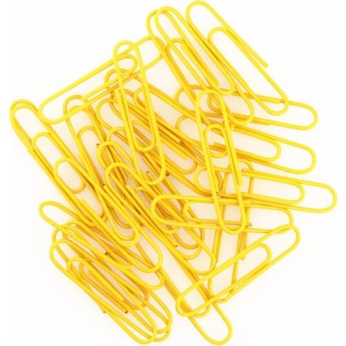 High Quality Yellow Notebook Bookmark binder Paperclips Accessories Paper Clips Binding Office Stationary Supplies
