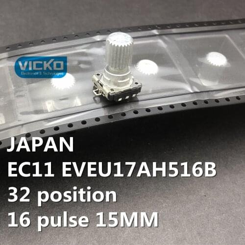 Japan encoder with switch 32 position 16 pulse 15MM rachis potentiometer switch EC11 EVEU17AH516B