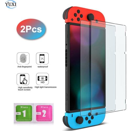 YuXi 2pcs Tempered Glass Screen Protector Film For Nintend Switch NS Screen Protection Glass For Switch Lite Accessories