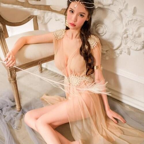 Womens Erotic Lingerie Athena Fairy Dress + T Pants Sexual Sexy Lingerie Perspective Pajamas Passion Uniform Set Sexy Costumes