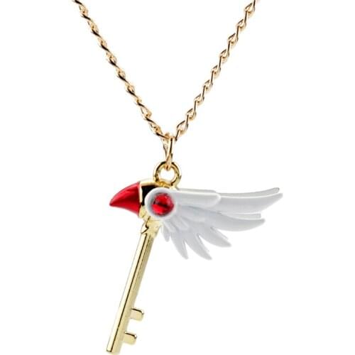 Card Captor Sakura Magic Wand Necklace for Women Pendant Choker Jewellery Necklaces for Teen Girls