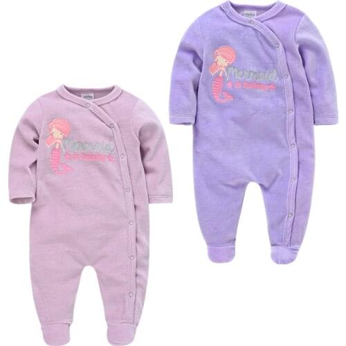 Newborn Baby Winter Clothes 2pcs Baby Boys Girls Rompers Velvet Warm Infant Clothing Roupas Infantis Menino Overalls Costumes