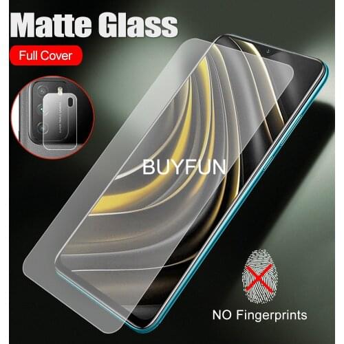 1-2PCS Matte Safety Glass For Xiaomi Poco M3 Frost Protective Glass On Xiami Poco M3 Front Screen Cover Camera Film PocoM3 Glas