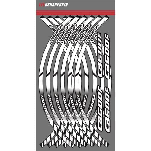 12 X Motorcycle Styling Wheel Hub Tire Reflective Sticker moto Car Decorative Stripe Decal For HONDA CB600F cb 600f