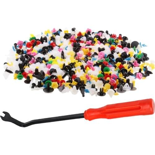 500pcs Auto Fastener Clip Mixed Car Body Push Retainer Pin Rivet Bumper Door Trim Panel Retainer Fastener Kit