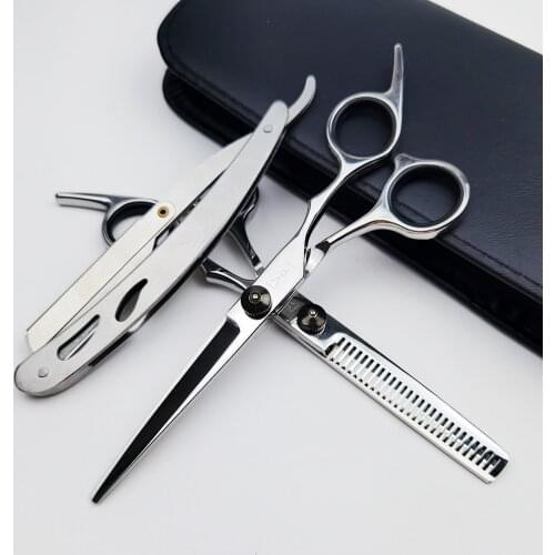6.0" Hairdressing Scissors 440C Japan Scissors Hair Cutting Scissors Thinning Barber stainless steel Scissors Hair Professional