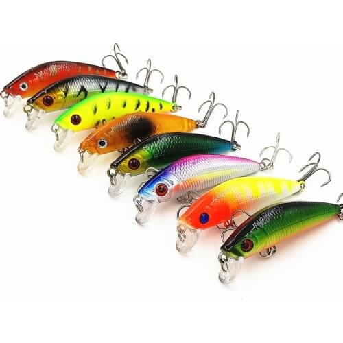 8 color color for Choose Minnow Wobbler Quality Professional 7.5cm 8 g Slow Sinking or Flaoting Minnow