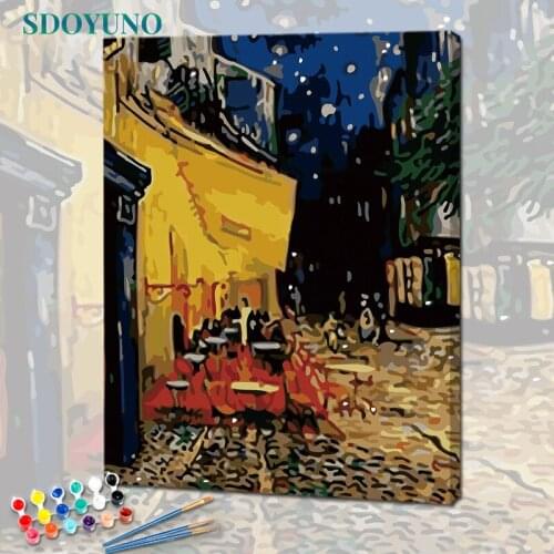 SDOYUNO Van Gogh 40x50cm Abstract Scenery Painting For Paint By Numbers DIY Painting By Numbers On Canvas Home Decor Gift