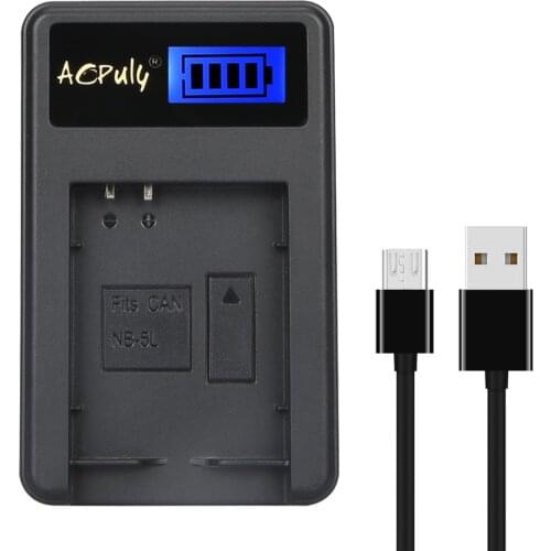 AOPULY NB-5L NB 5L NB5L LCD USB Camera Charger For Canon Powershot S110 SX200 SX210 SX220 SX230 IS HS IXUS 850 870 800 860 990