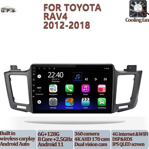 Car Radio Video Player For Toyota RAV4 4 XA40 5 XA50 2012 2013 - 2018 auto Android 10 Navigation gps dvd DSP IPS accessories