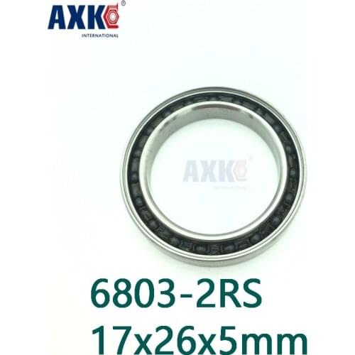 Axk Free Shipping 6803-2rs 6803 61803 2rs Si3n4 Hybrid Ceramic Deep Groove Ball Bearing 17x26x5mm