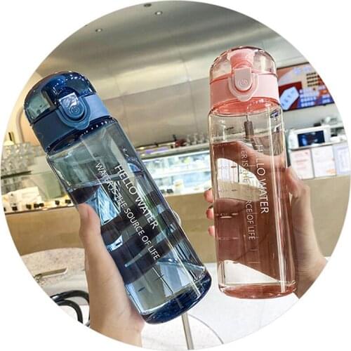 Water bottle sport 780ml Plastic Portable Water Bottle for Drinking Tea Mug Outdoor Sport Camping Supplies Coffee Kitchen Tools