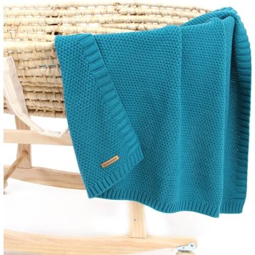 Exquisite Knitted Baby Blanket Organic Cotton Newborn Swaddle Wrap Blankets Ultra Soft Toddler Bedding Towel Baby Stroller Sheet