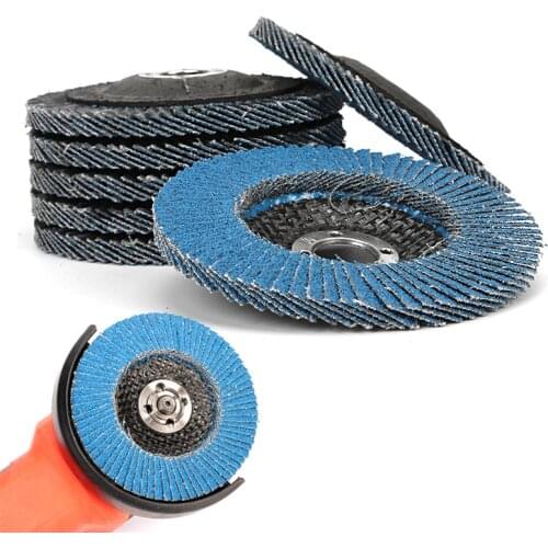 ZtDpLsd 1 Pc Blue Zirconium Oxide 100mm Sanding Flap Disc Grinding Wheel Polishing Quick Change Grit Angle Grinder Abrasive Tool