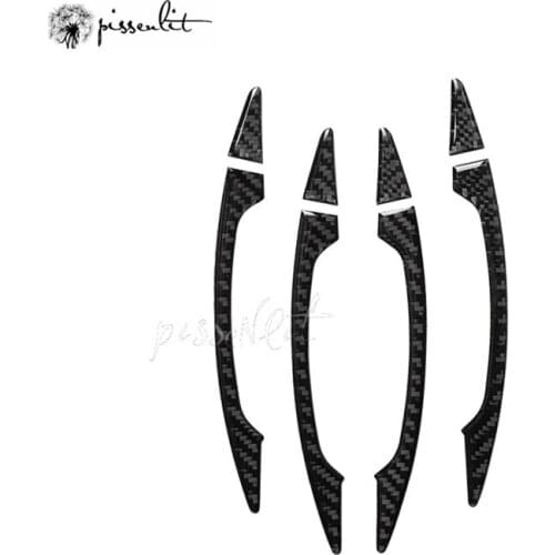 For Audi A3 S3 8V 2013-2017 Car Carbon Fiber Accessories Door Handle Carbon Fiber Sticker Car Decorative Protection Panel