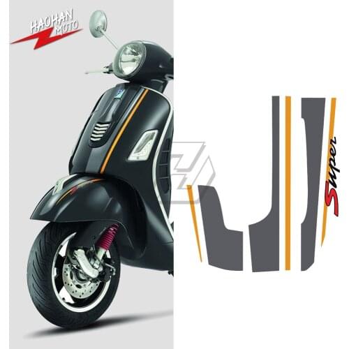 For Piaggio Vespa GTV GTS 250 300 300ie Super Motorcycle Front Frame Decals Kit