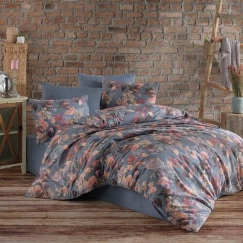 Ranforce Double Duvet Cover Set Fall Leaves Gray Home Textile Bed Cover Bedroom Pillowcase Bed Sheet Set Home Decor