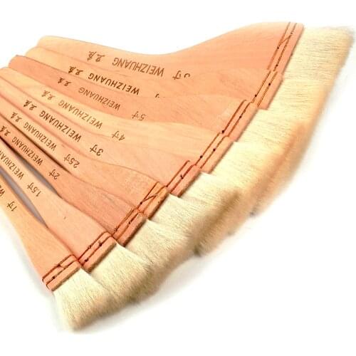 Wooden Handle Goat Hair Paint Brushes High Quality for Wall Different Size Watercolor Acrylic Oil Painting School Art Supplies