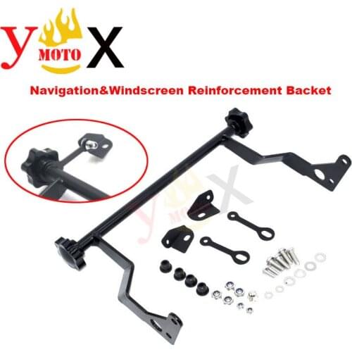 Modified GPS Phone Navigation Bracket Windscreen Windshield Reinforcement Holder Support For BMW R1200GS LC ADV 13-18 R1250GS