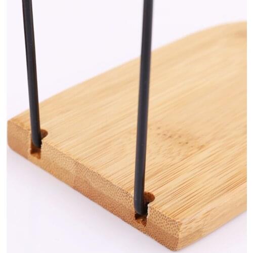 Nature Bamboo Desktop Organizer Office Home Bookends Book Ends Stand Holder Shelf Bookrack P9JB