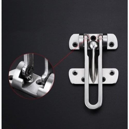 2021 New Stainless Steel Hasp Latch Lock Door Chain Anti-theft Clasp Padlock for Home Kit
