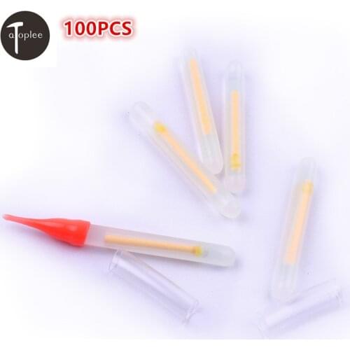 Wholesale 100Pcs Fluorescent Bobbers Fishing buoy Fish Lightstick Light Night Rock Float Rod Dark Glow Stick