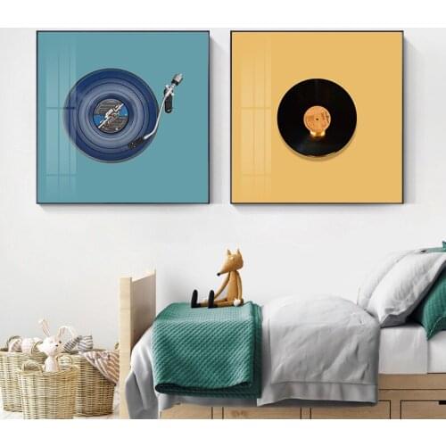 Modern Colorful Music Elements Wall Art Picture Microphone Radio Canvas Painting Nordic Posters And Prints Home Decoretion