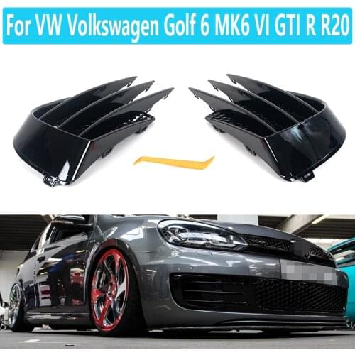 ABS Fog Lamps Shade For VW Volkswagen Golf 6 MK6 VI GTI R R20 Car Front Fog Light Hoods Eyebrow Eye Wind Knife Cover Trim
