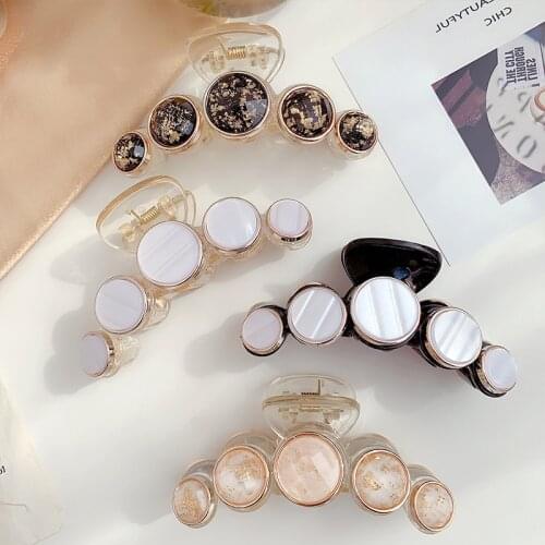 Top Crystal Rhinestone Pearl Hair Claw Clips for Women Luxury Retro Flower Aurora Gem Hairpin Crab Hair Accessories Hair Claws