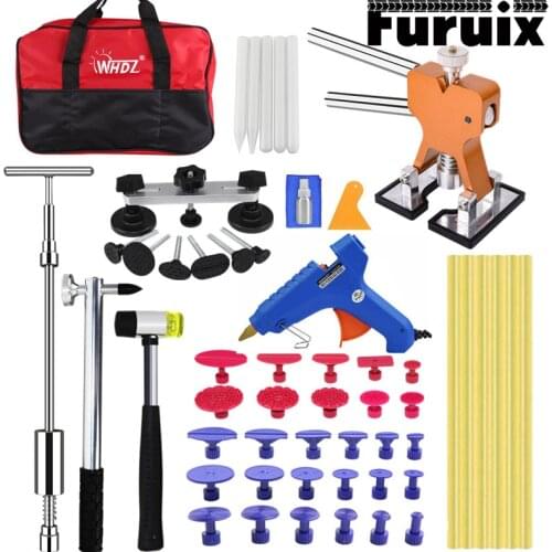 PAINTLESS DENT REPAIR (HNAD TOOLS) CAR DENT PULLER KIT DENT BRIDGE PULLER KIT GOLDEN DENT LIFTER WITH HOT MELT GLUE GUN GLUE