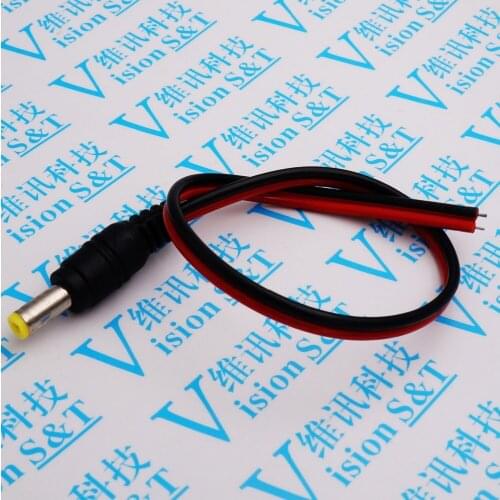 Male head line of pure copper core DC power line monitoring camera power connector Red and black male head line 12 v24v