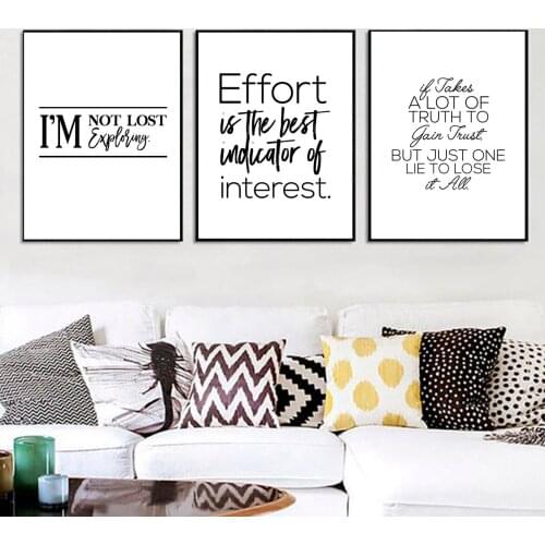 Inspirational Modern Phrases Canvas Art Poster Words Poster Canvas Print Painting Wall Art Living Room Home Decoration