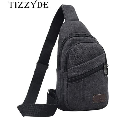 Vintage Canvas Chest Bags For Men 2019 Summer New Male Sling Bag High Quality Mens Crossbody Bags Travel Messengers Bag PJL288