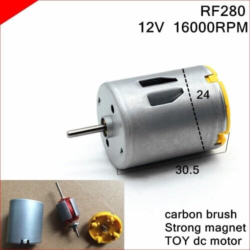 10PCS RF280 6V high speed motor,12V 16000RPM Strong magnet TOY dc motor RF-280-20120/RF-280-2865(9V 16000rpm)