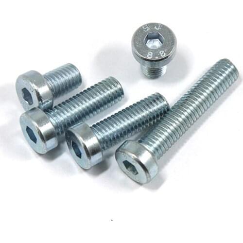 31Pcs M3 M4 Blue White Zinc 8.8 Level Allen Thin Head Screws Hex Socket Short Header Screw Mechanical Bolt DIN7984 6mm-25mm long
