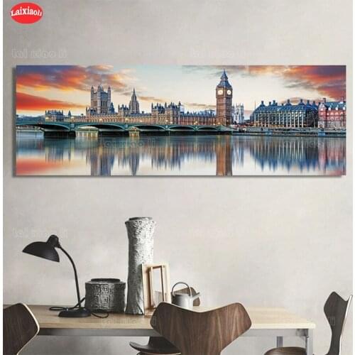 Diamond painting Modern Paintings Landscape London Big Beng cross stitch diamond embroidery mosaic room Decor