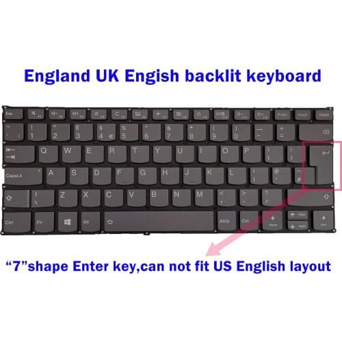 UK Backlit keyboard for Lenovo Yoga C640-13IML(81UE/81XL) C740-14IML(81TC)