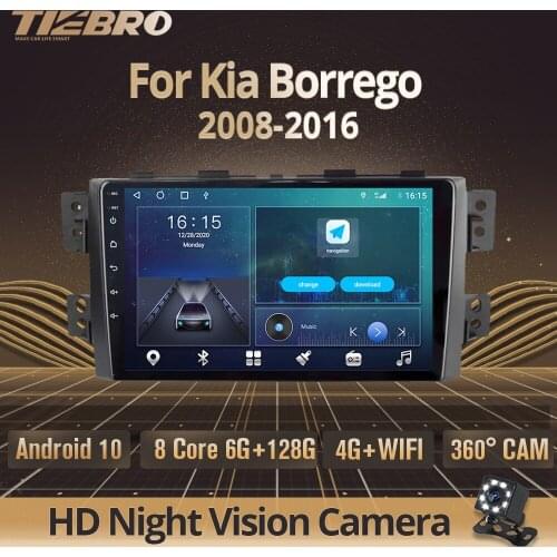 2DIN Android 10 Car Multimidia Player For Kia Borrego 2008-2016 GPS Navigation Car Radio Stereo Receiver DSP Car Auto Radio IGO
