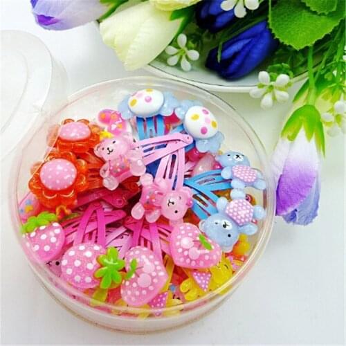 10 Pcs/set Children Headwear Bow Hairgrip Hairclip Animal Hair Clip Flower Barrette Cute Bear Hairpin For Girl Kids Random send